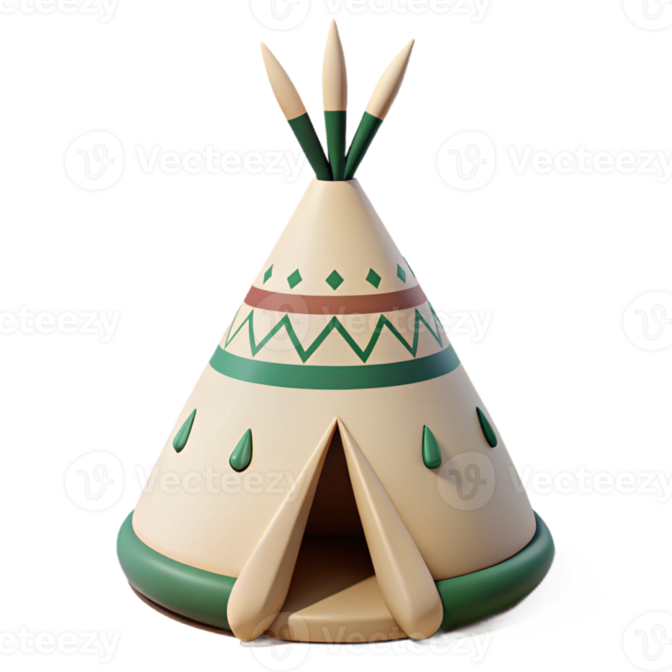 Cute Cartoon Teepee Tent Illustration png