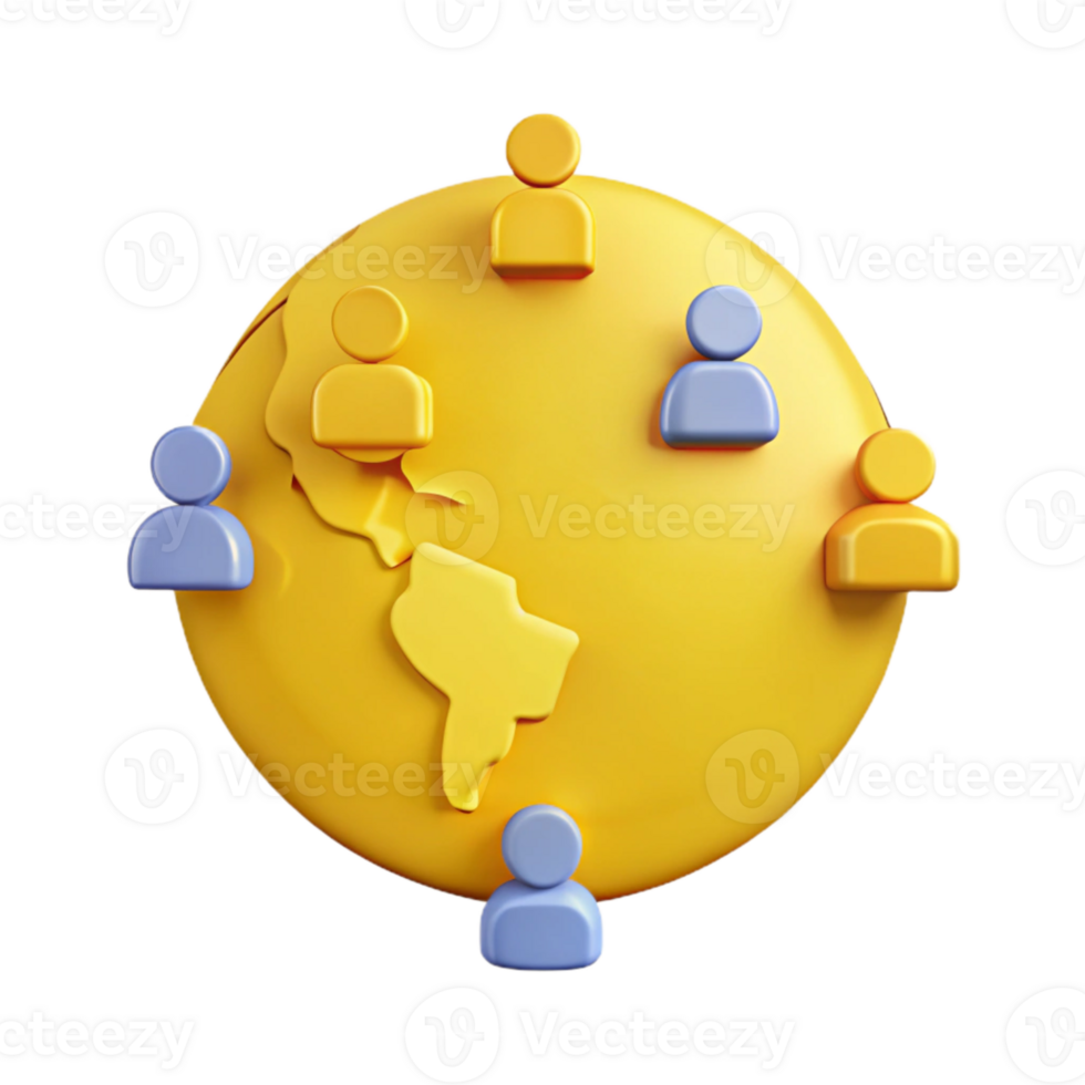 Global Community Connecting People Around the World png