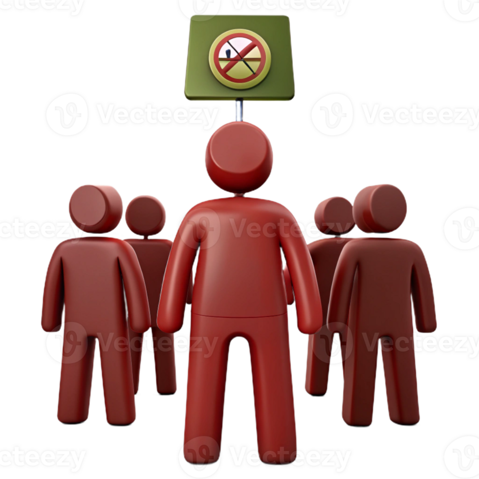 Group of People Under a No Smoking Sign png