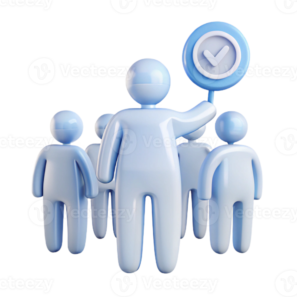 Group of People with Checkmark Symbol png
