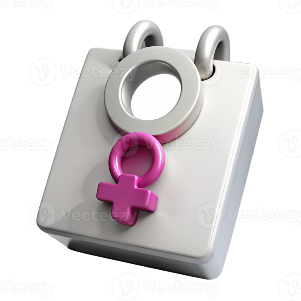 3D Render of a Female Symbol on a Calendar Icon png