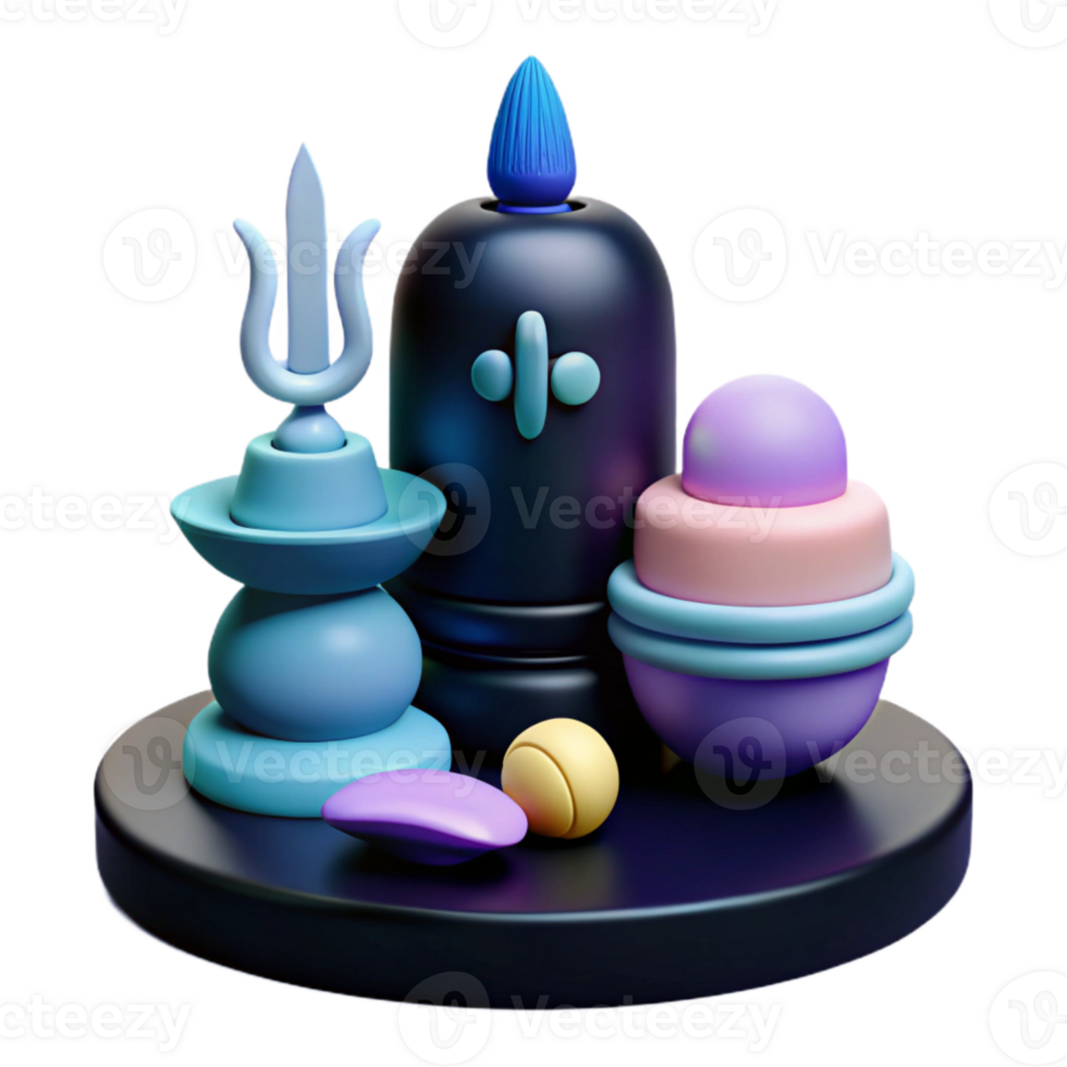 3D Render of a Symbolic Religious Object png
