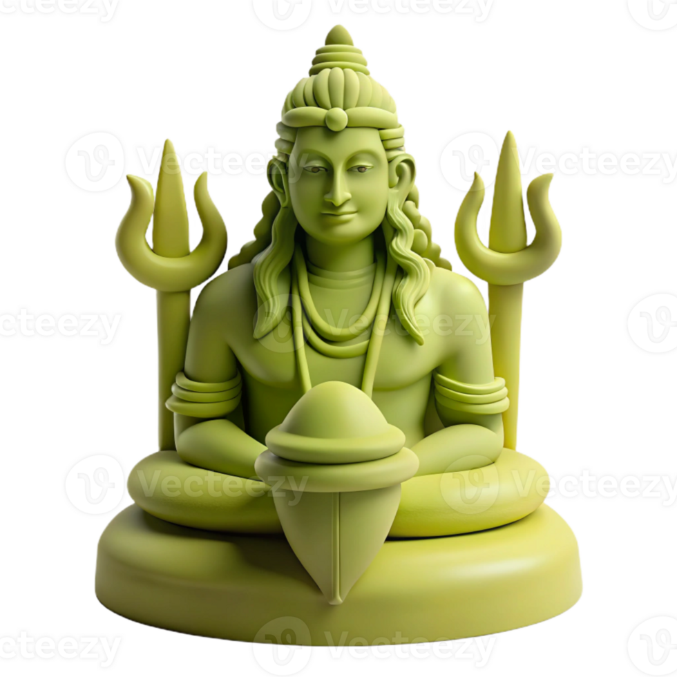 3D Rendered Hindu Deity Statue png