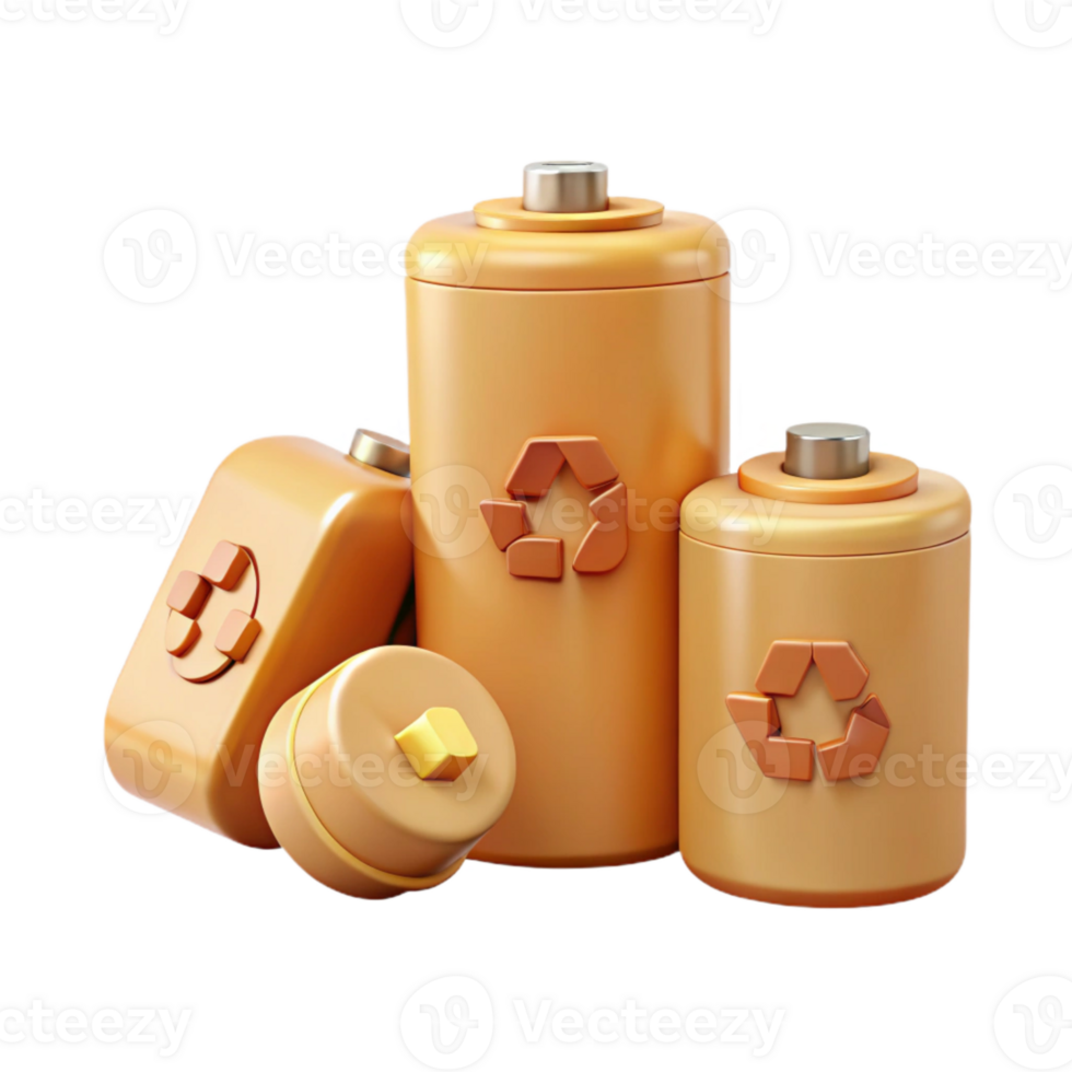 Recyclable Batteries Environmentally Friendly Power Source png
