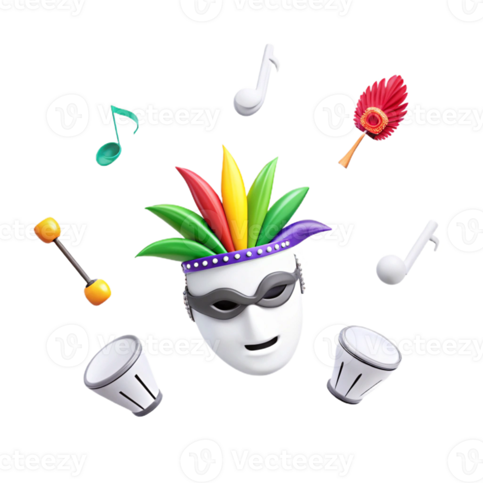 Carnival Celebration Music, Masks, and Festive Fun png