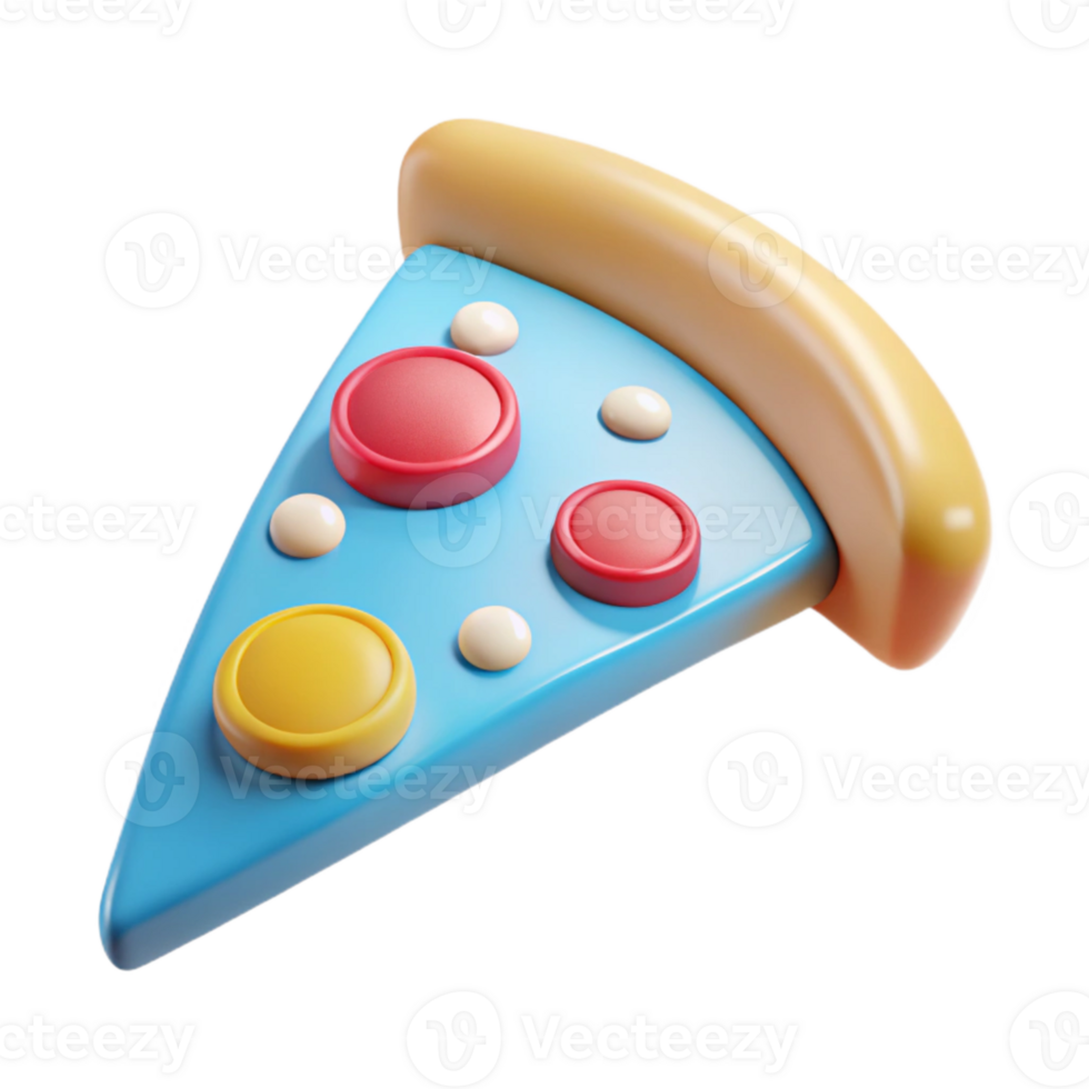 3D Render of a Pizza Slice png