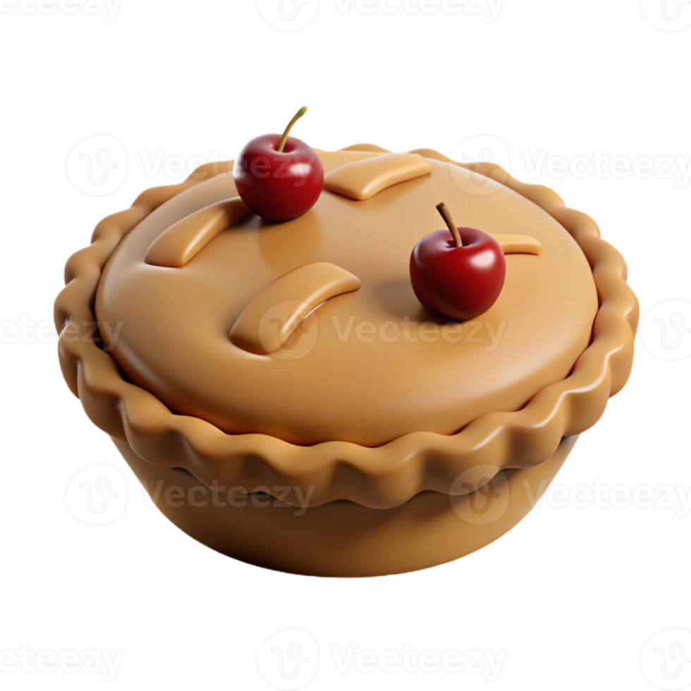 Cherry Pie 3D Render png