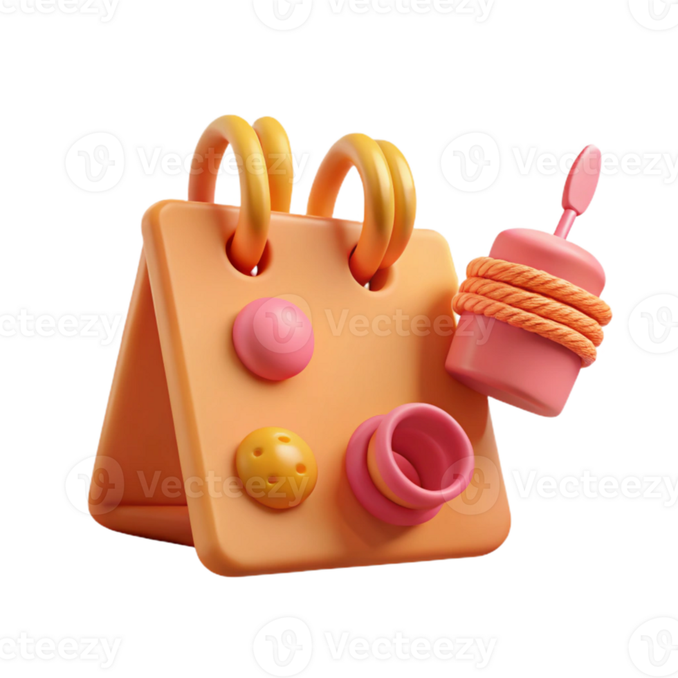 Colorful Playtime Toy with Buttons and Rotating Features png
