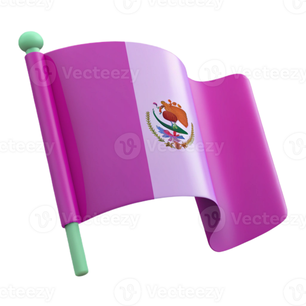 golvend roze vlag met een jas van armen png