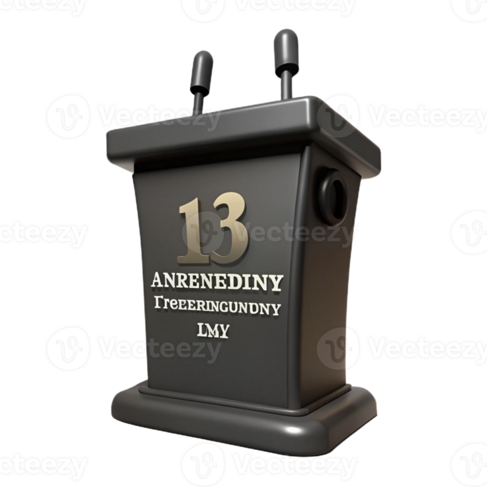 Black Podium with Number 13 and Text png