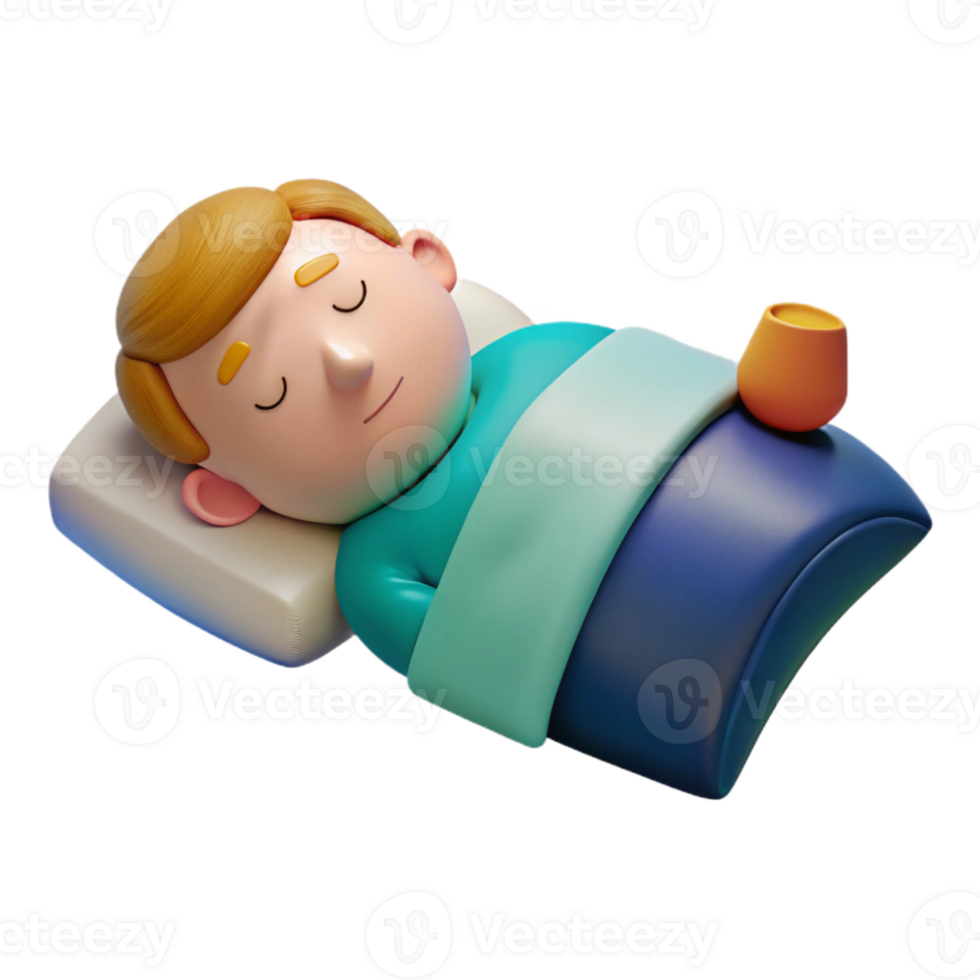 Sleeping Man Cartoon Illustration png