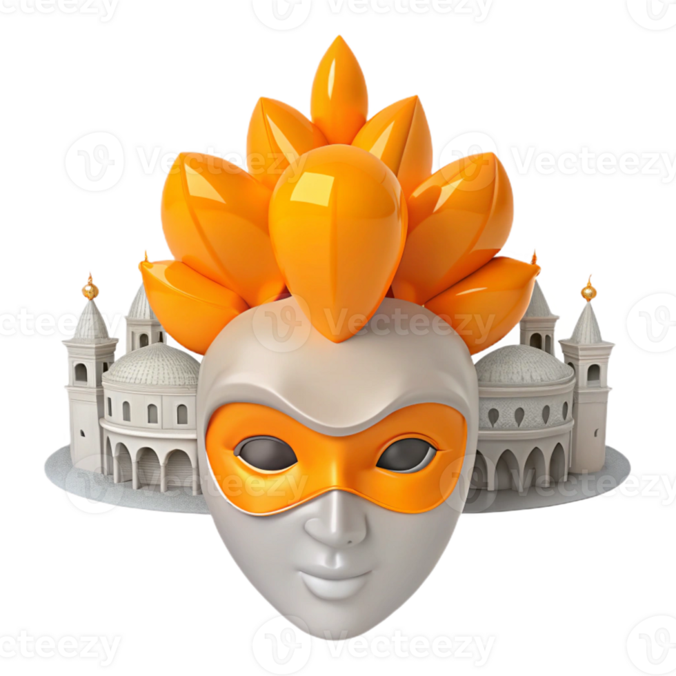 Masquerade Mask with Festive Decorations png