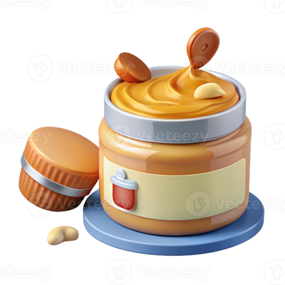 Peanut Butter with Caramel and Chocolate Topping png