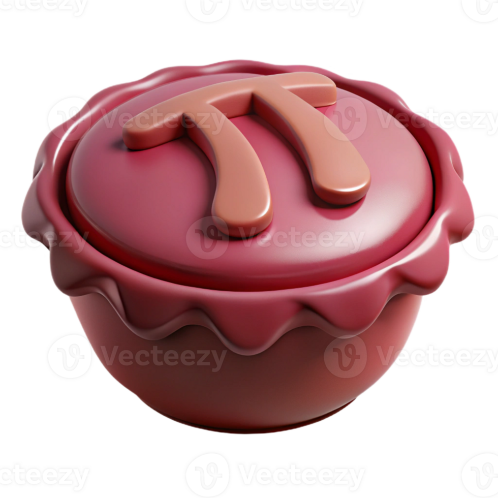 Pi Day Pie A 3D Rendered Treat png