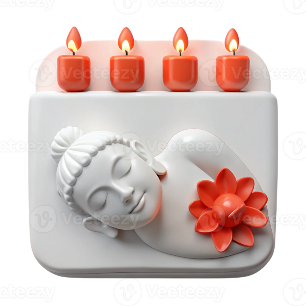 Peaceful Meditation Buddha Statue with Lotus and Candles png