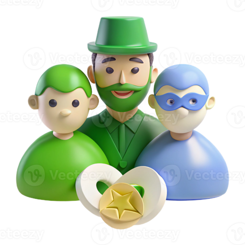 Teamwork and Collaboration 3D Characters Working Together png