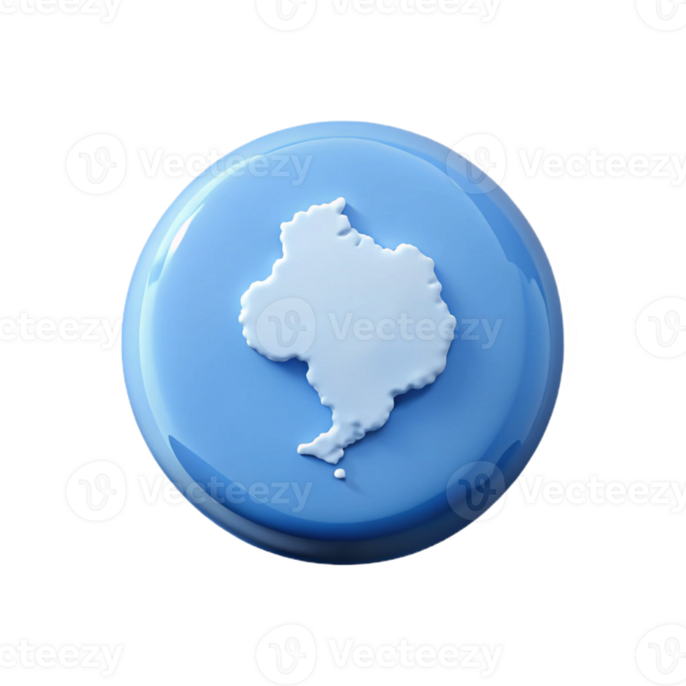 Antarctica Map 3D Icon png