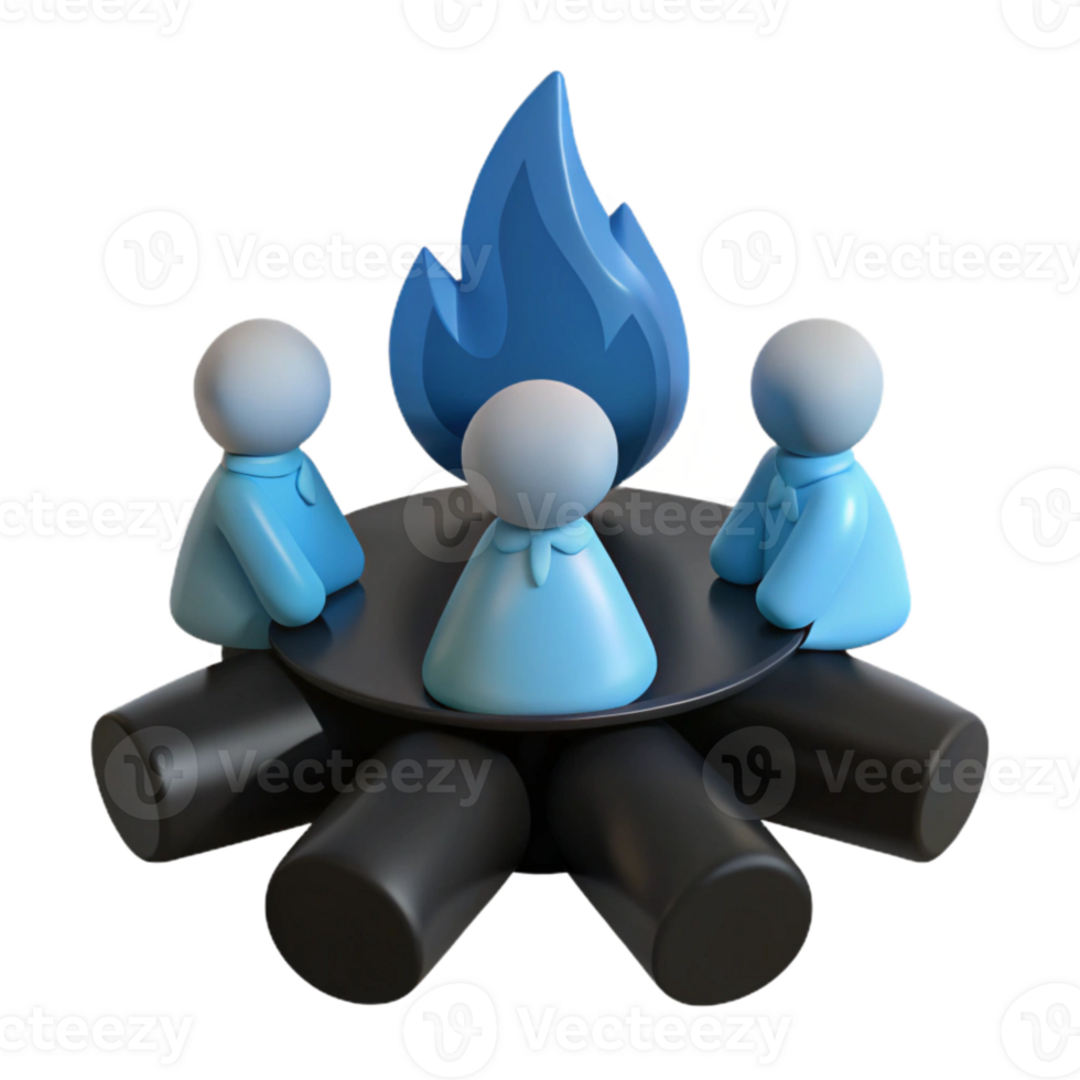Collaboration, Teamwork, and Inspiration Around a Virtual Campfire png