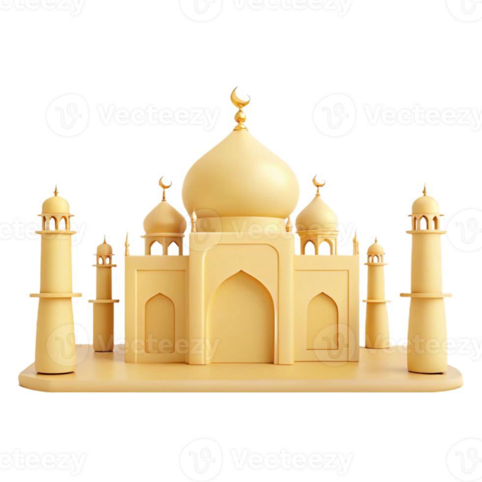 golden Moschee mit Minarette png