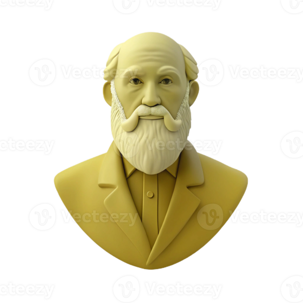 3D Render of a Man with a Beard and Mustache png