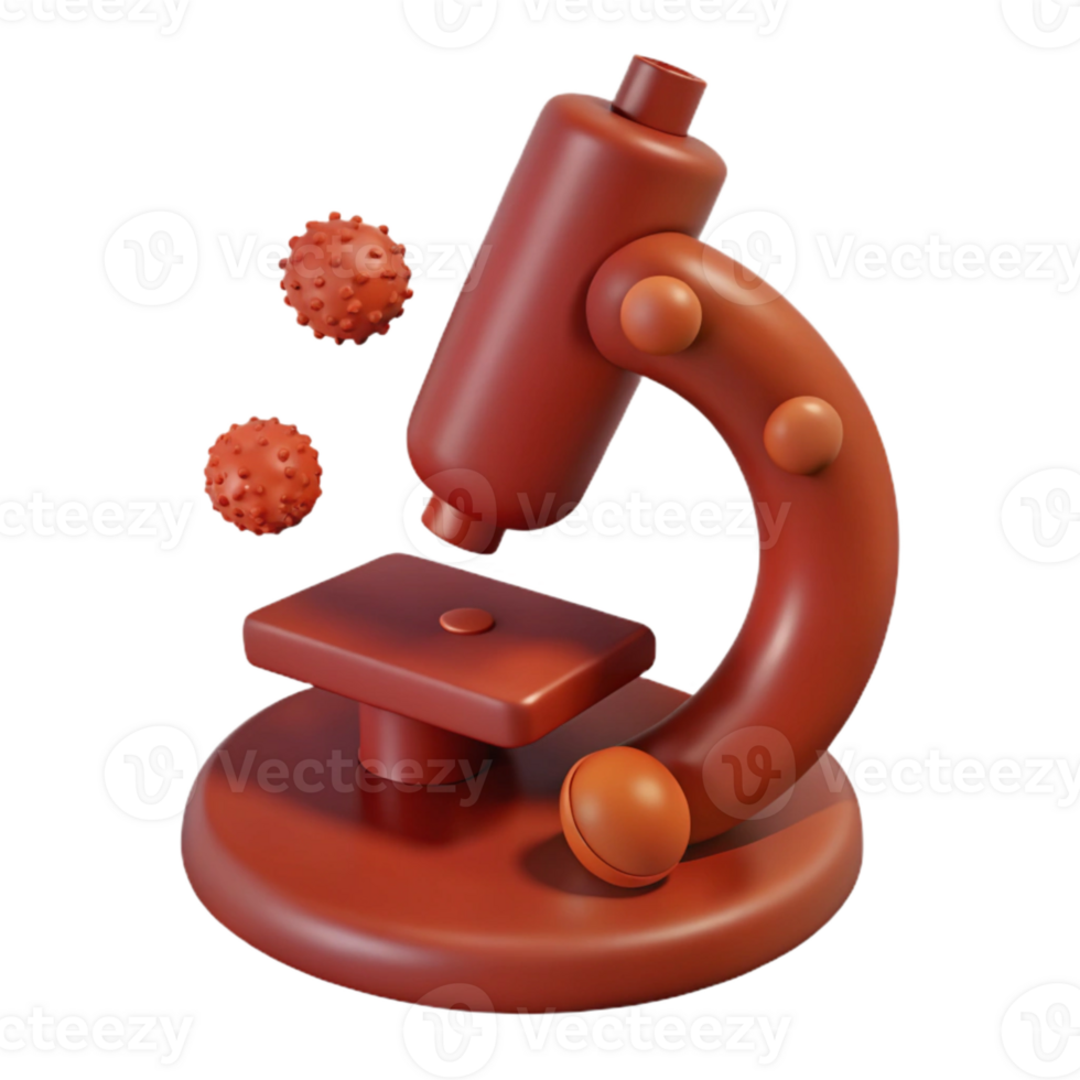 Microscope with 3D Rendered Virus Models png