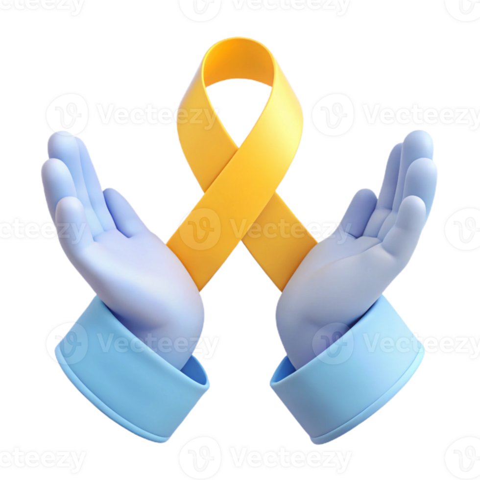 Supporting a Cause Yellow Ribbon Symbolism png