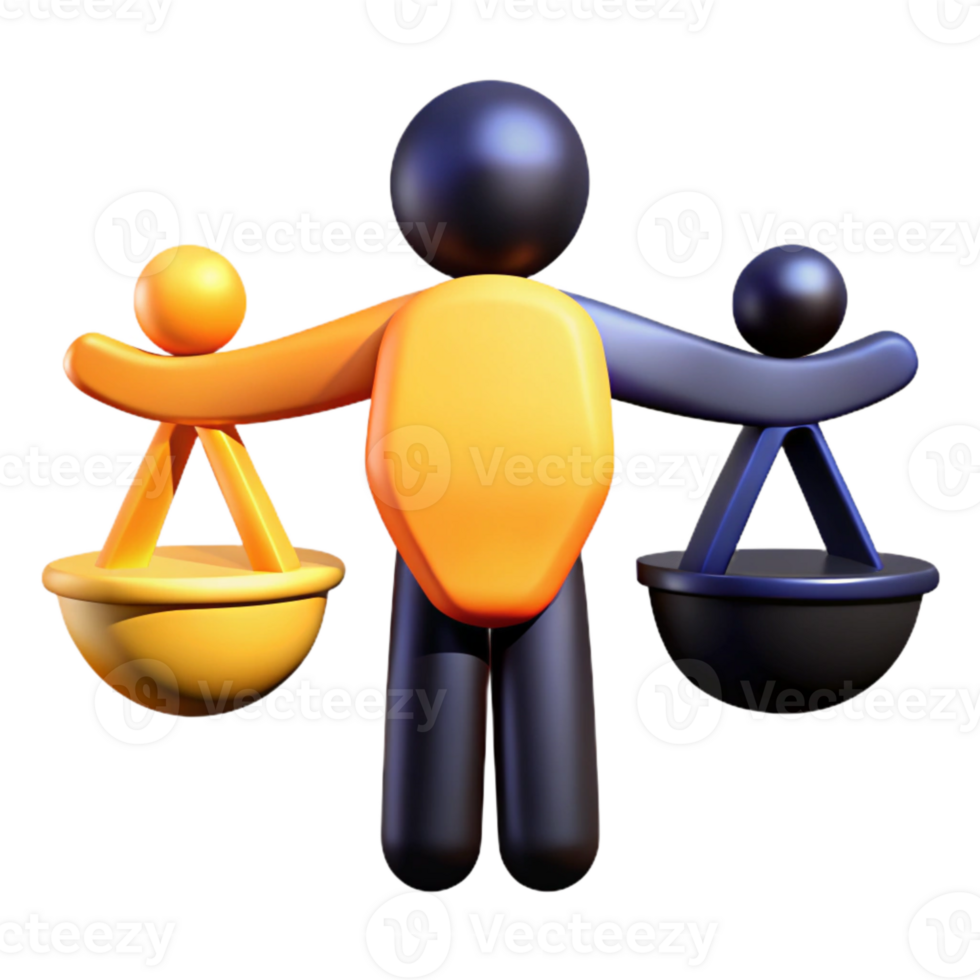 Balancing Act Equality and Fairness Represented by a Symbolic Figure png