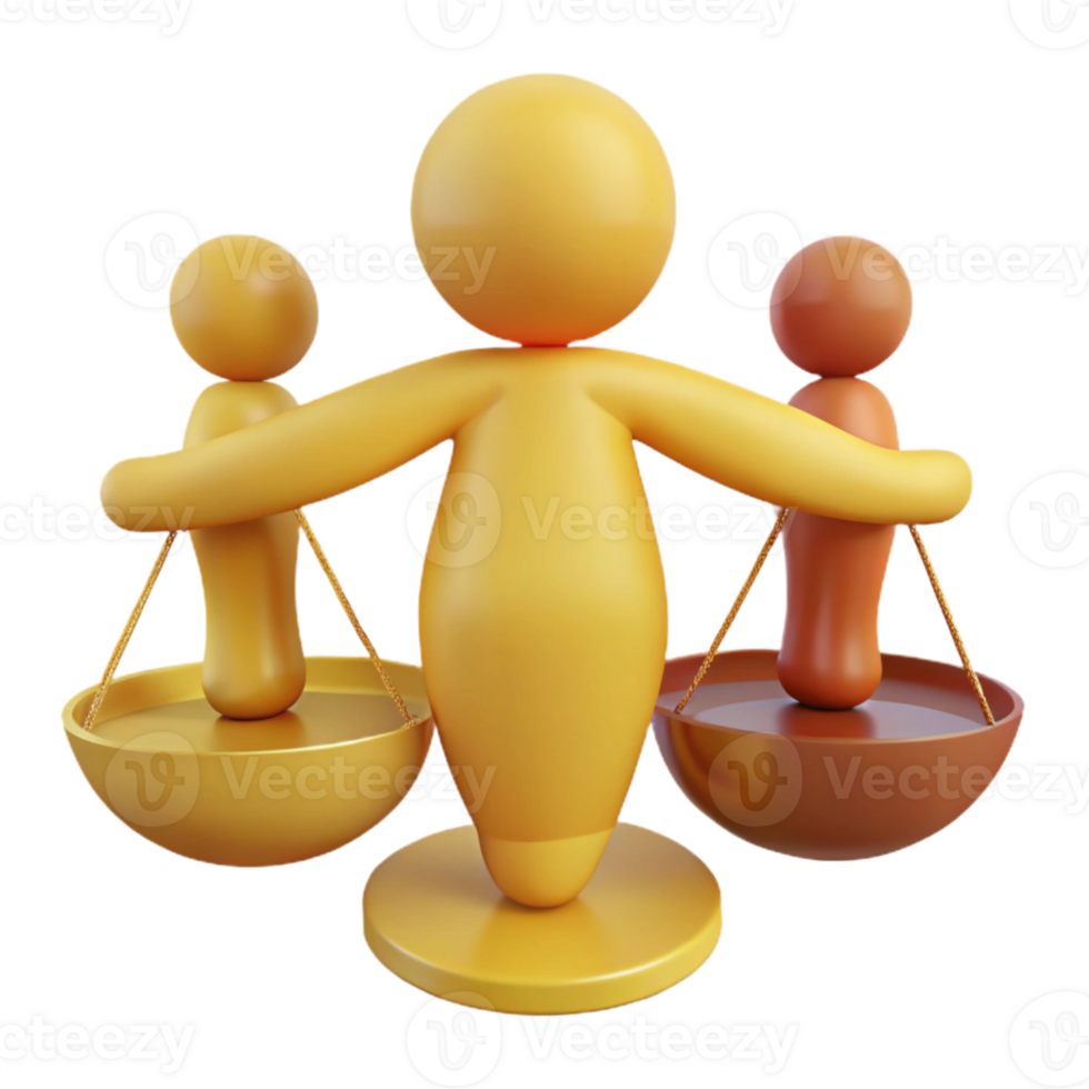 Equality Concept Balancing Scales with Figures png