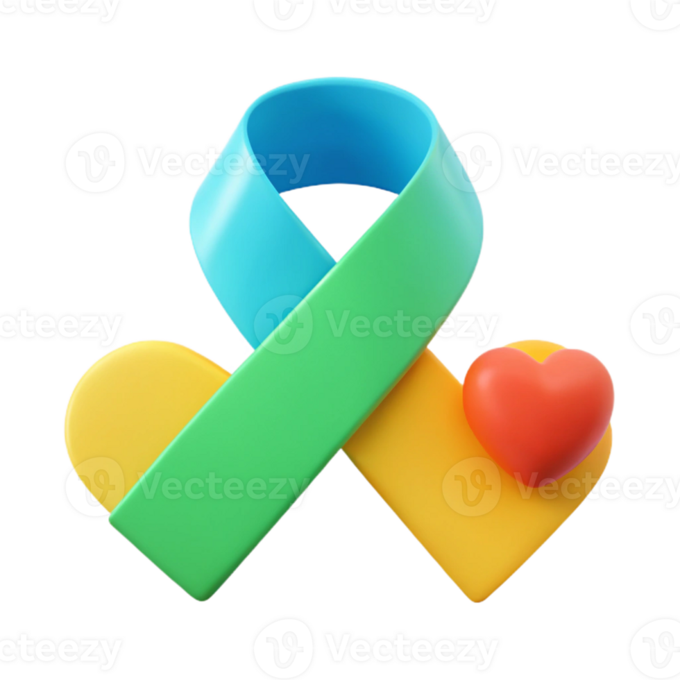 Heart Ribbon Symbol of Hope and Love png
