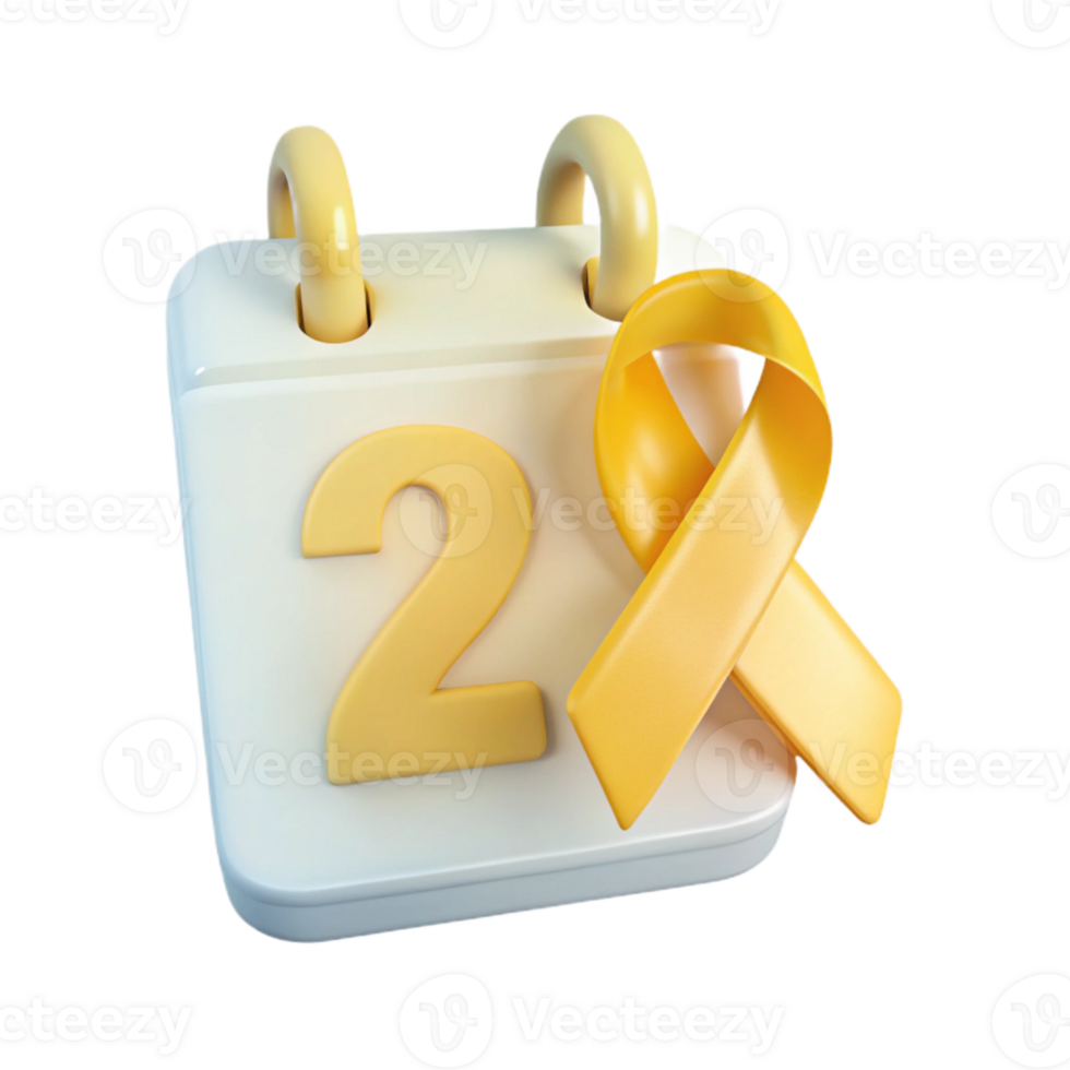 Calendar with Yellow Ribbon Awareness Day png