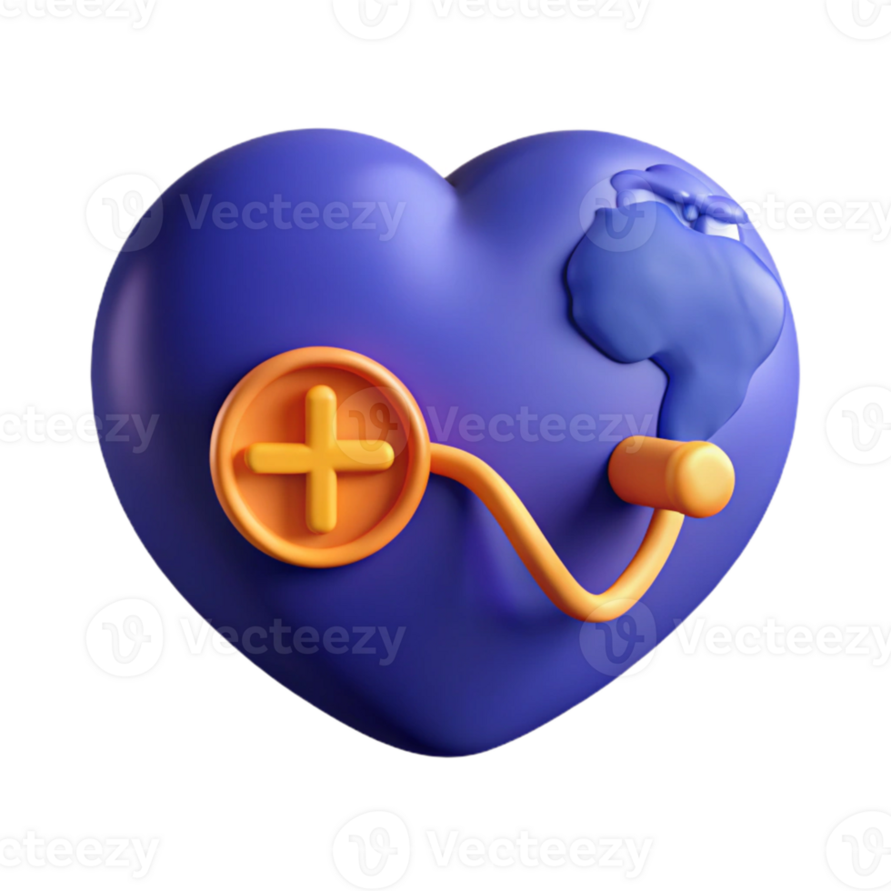 Global Health A Heartfelt 3D Render png