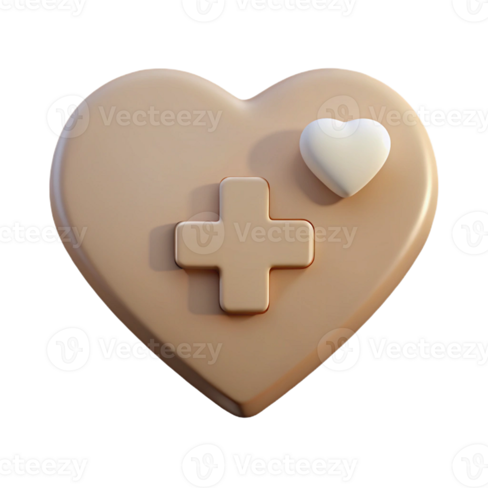 Heart-Shaped Game Controller with Plus Button and Small Heart png