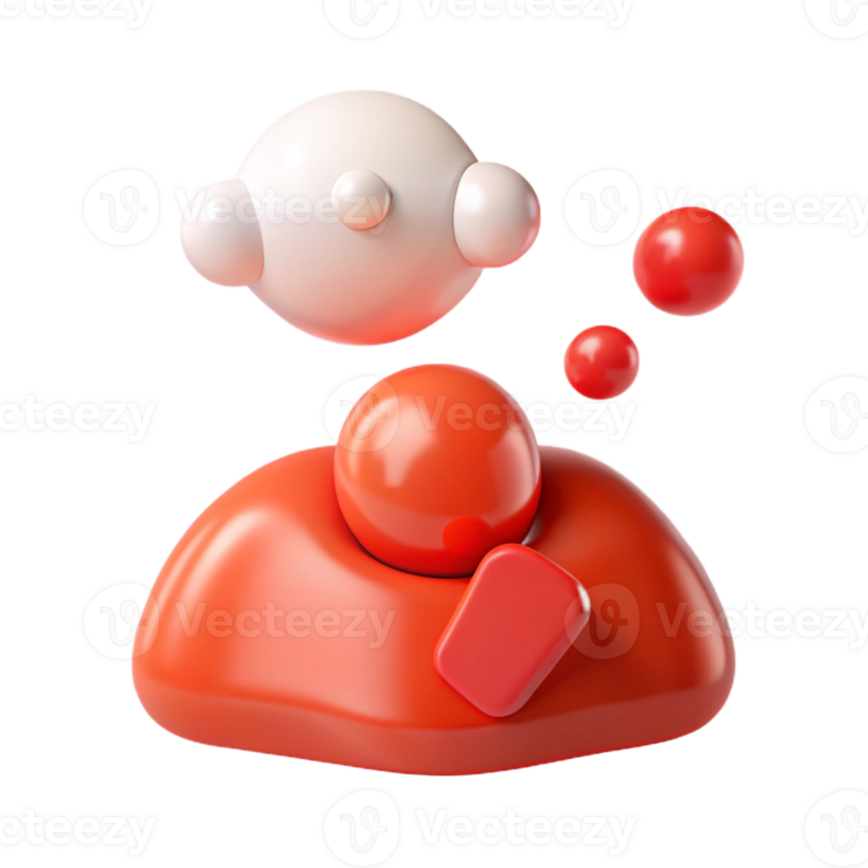 Abstract 3D Design with Red and White Spheres png