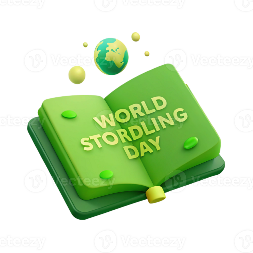 Celebrate World Storytelling Day with a Book and Globe png