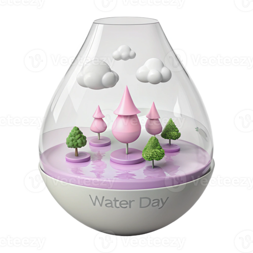 Celebrate Water Day with a Tiny Forest Scene png