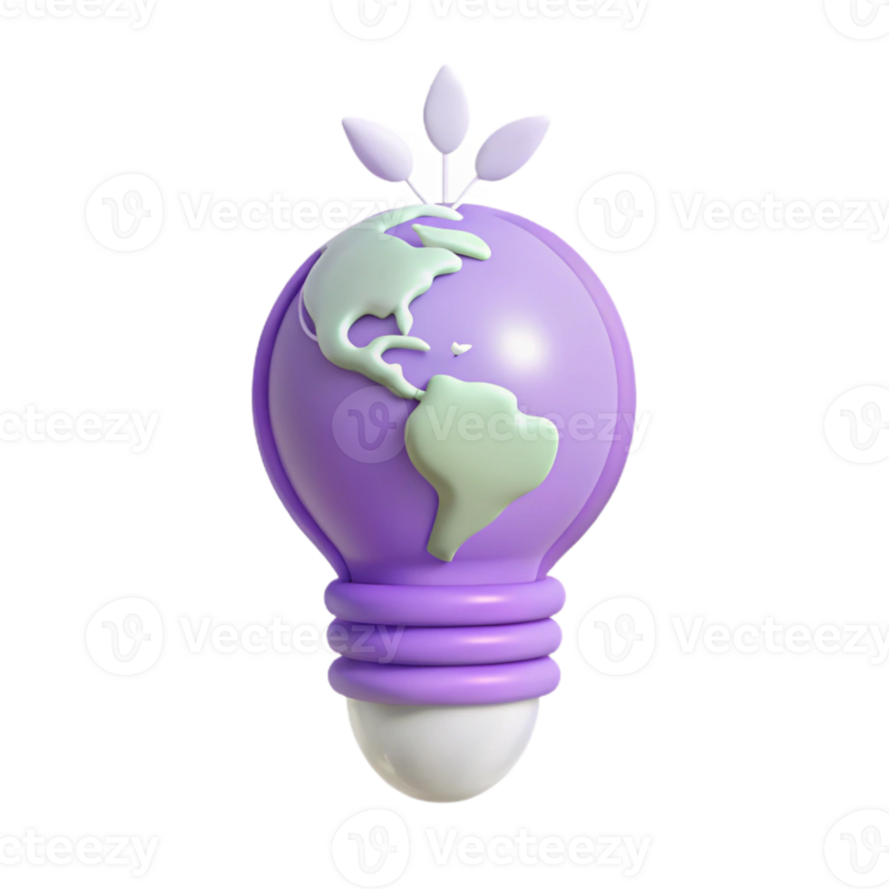 Light Bulb Globe with Sprouting Plants A Symbol of Sustainability png