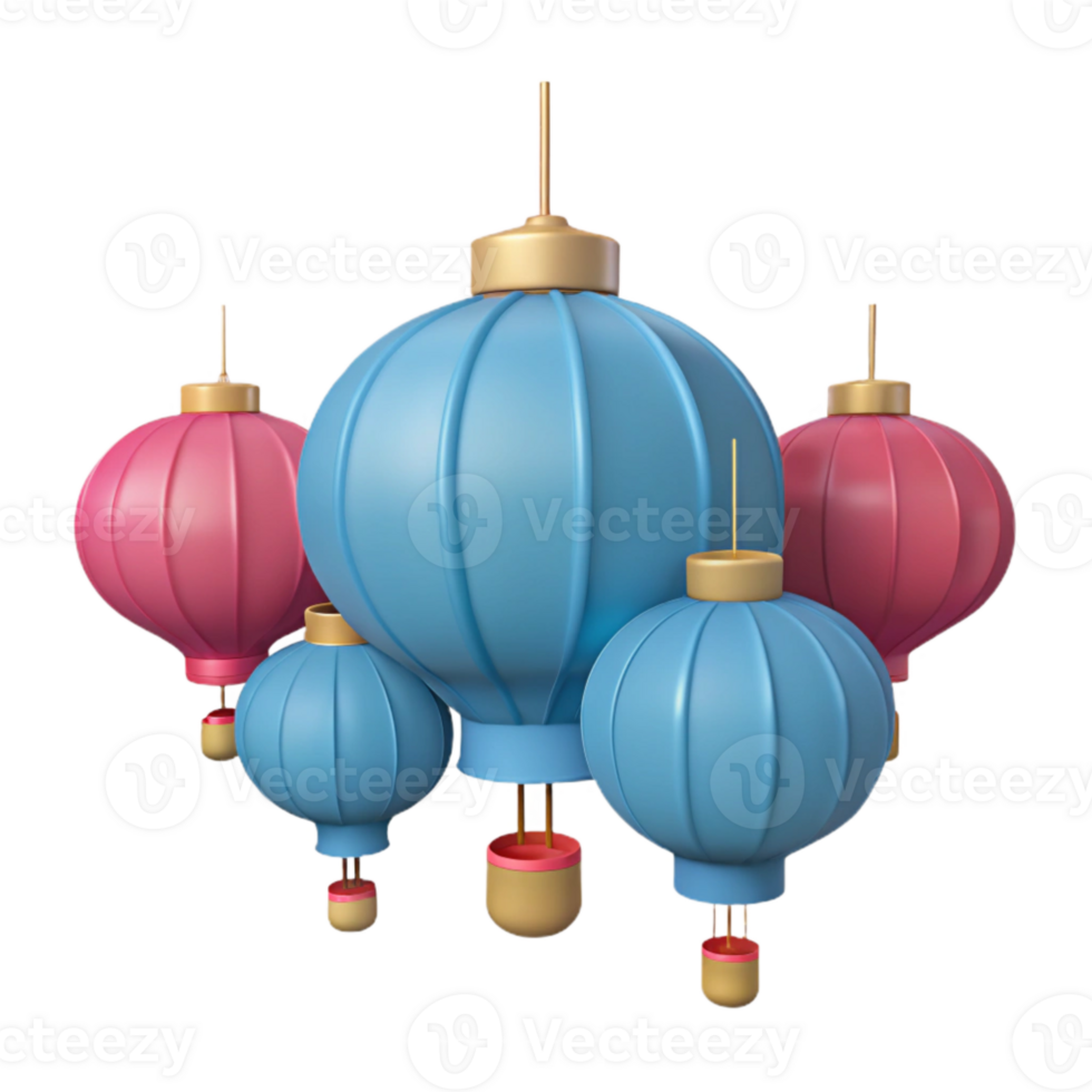 Floating Lanterns, Colorful Celebration png