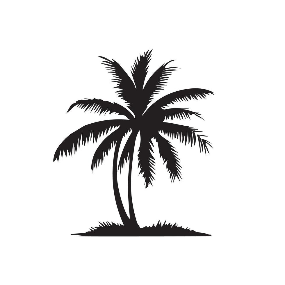 Palm silhouette tree design vector