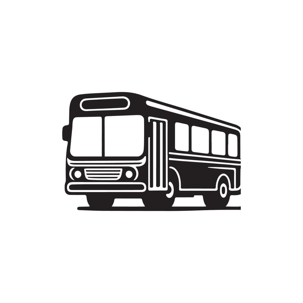 silhouette of a bus vector