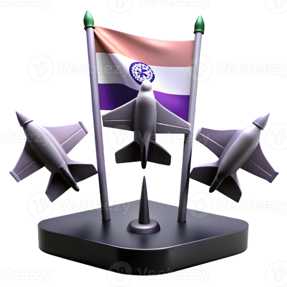 Three Fighter Jets Surrounding a Flag png