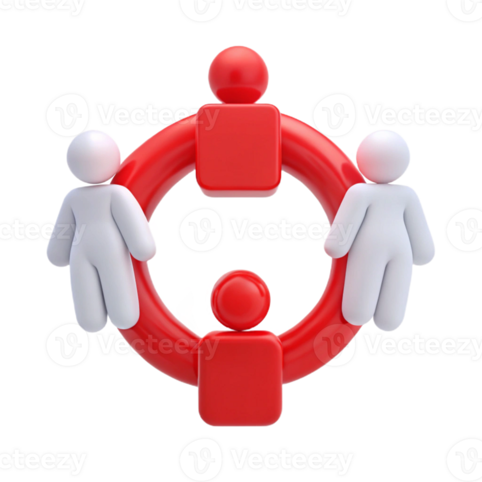 Connecting People Circle of Human Figures png
