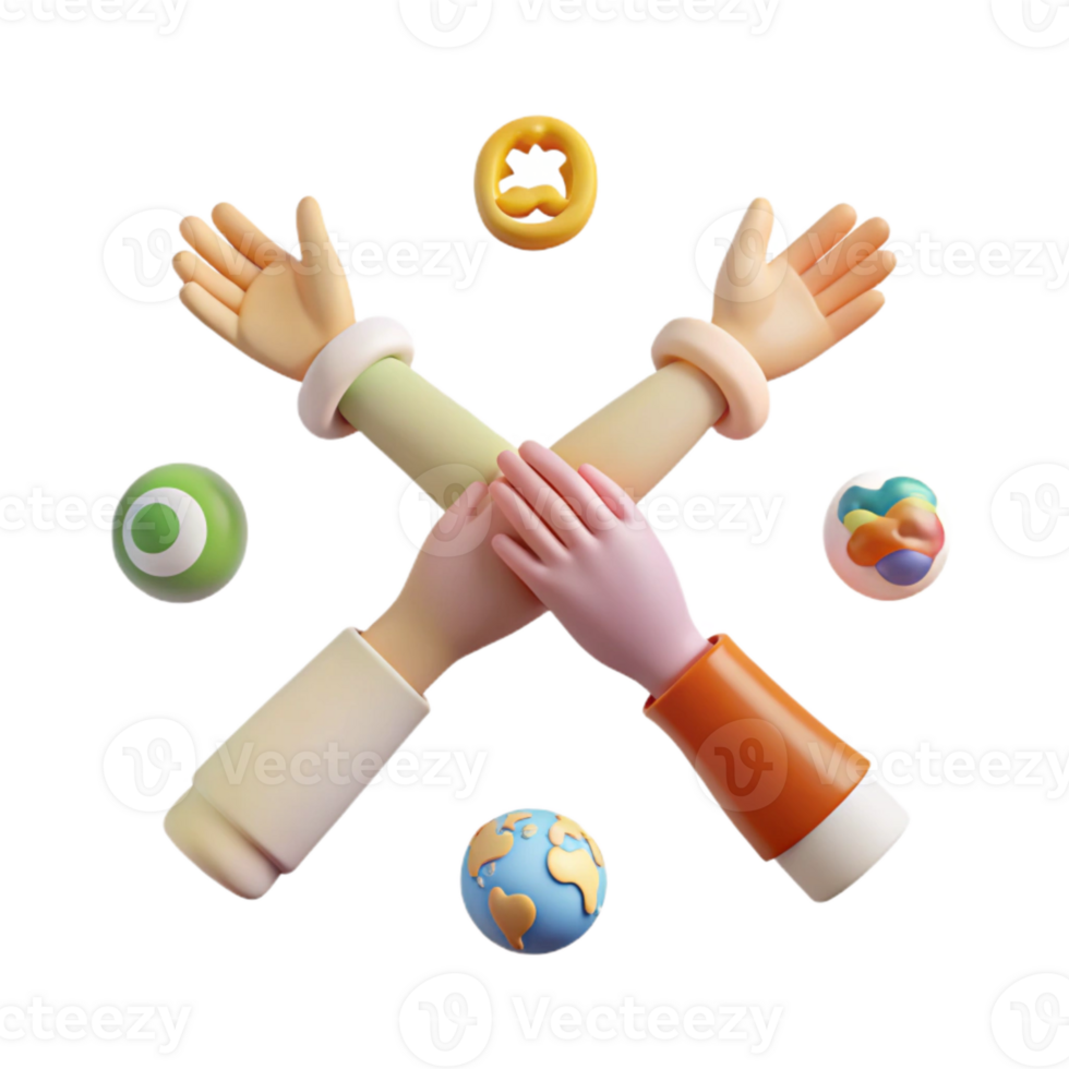 Hands Reaching, Connecting, and Supporting png