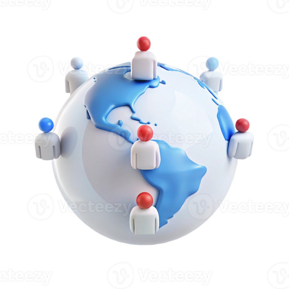 Global Connection People on Earth png