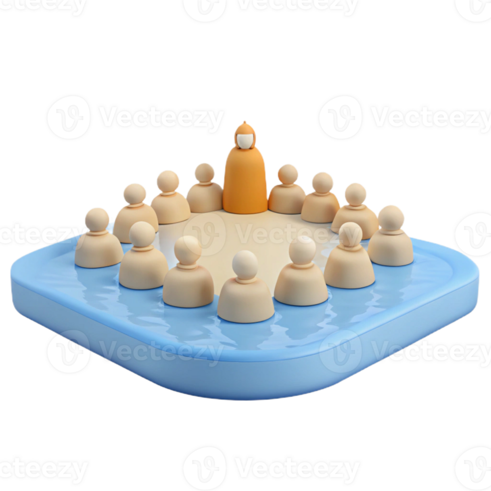 Leadership and Team Collaboration A 3D Illustration png