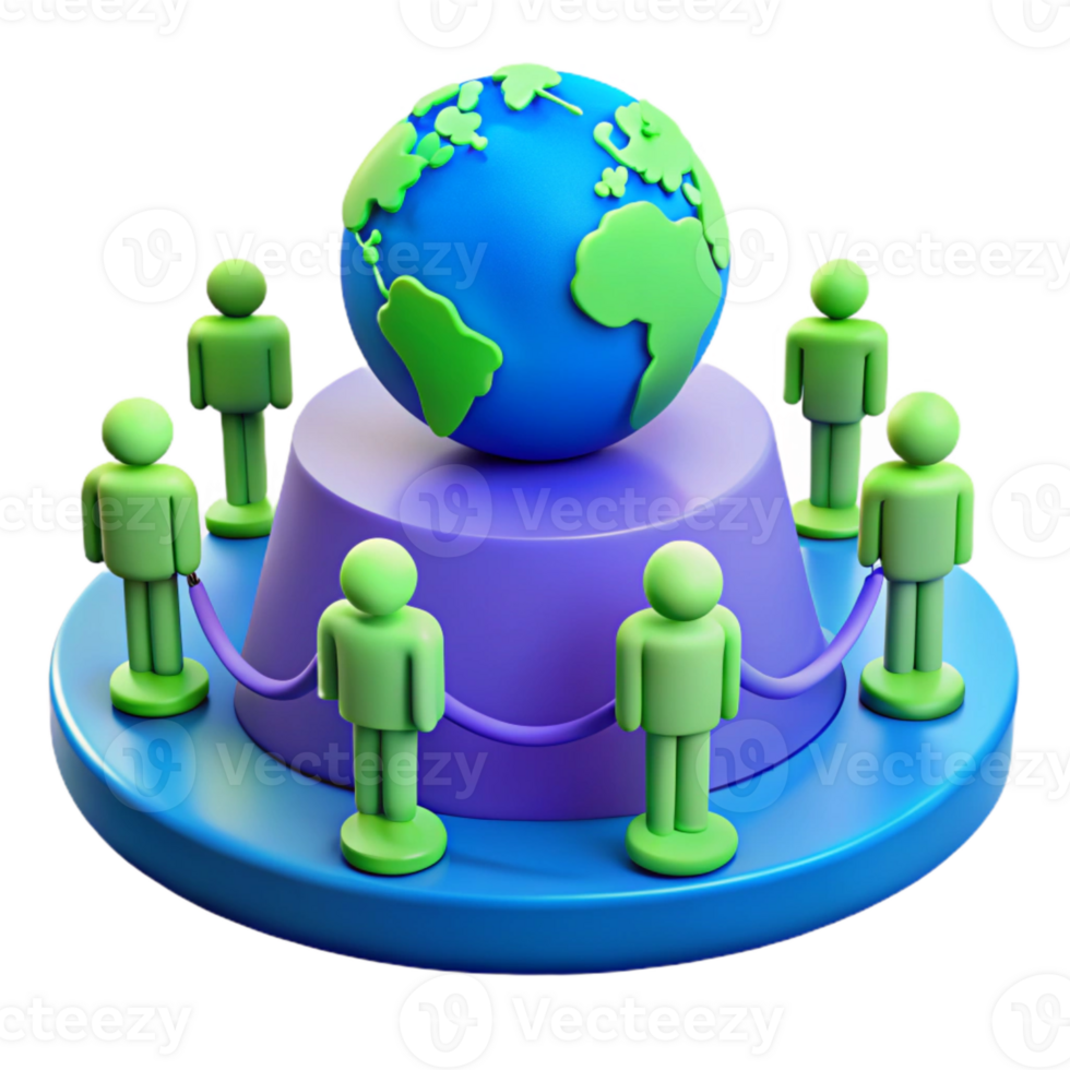 Global Collaboration and Connection People United Around the World png
