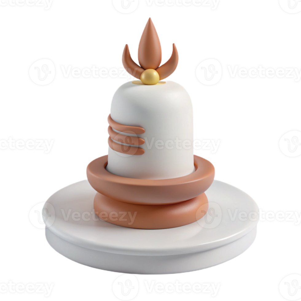 3D Rendered Illustration of a Shiva Lingam png