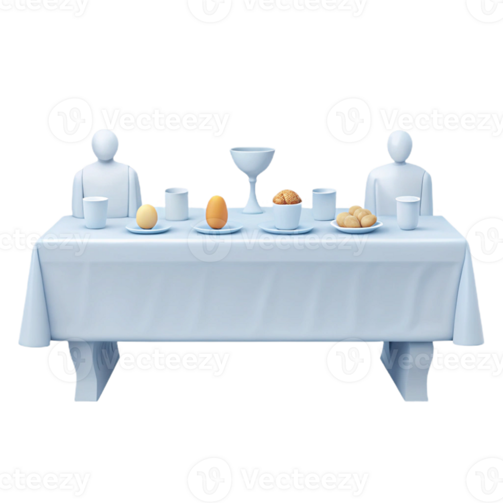 Minimalist Table Setting with Two Place Settings png