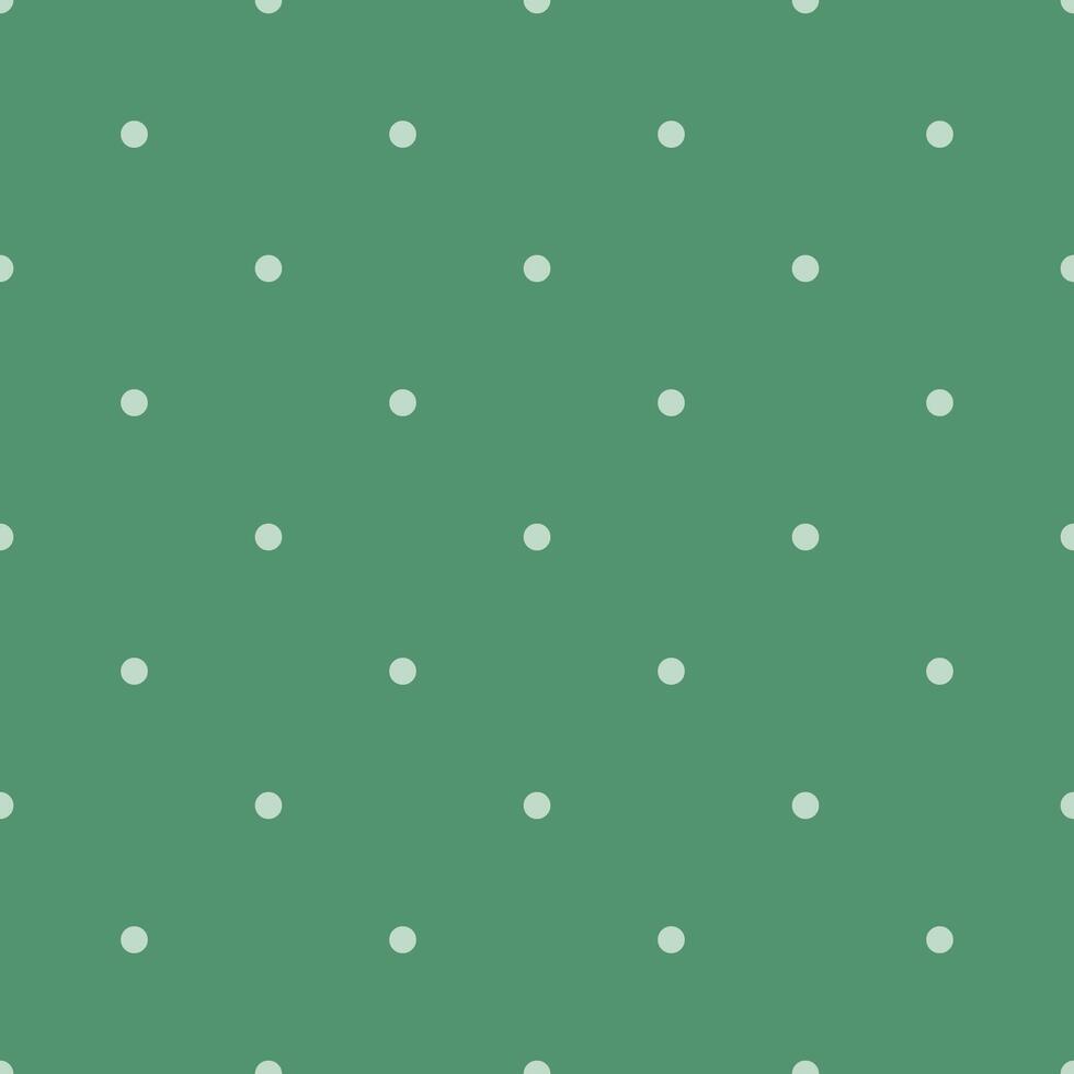 Seamless polka dot pattern on a dark green background vector