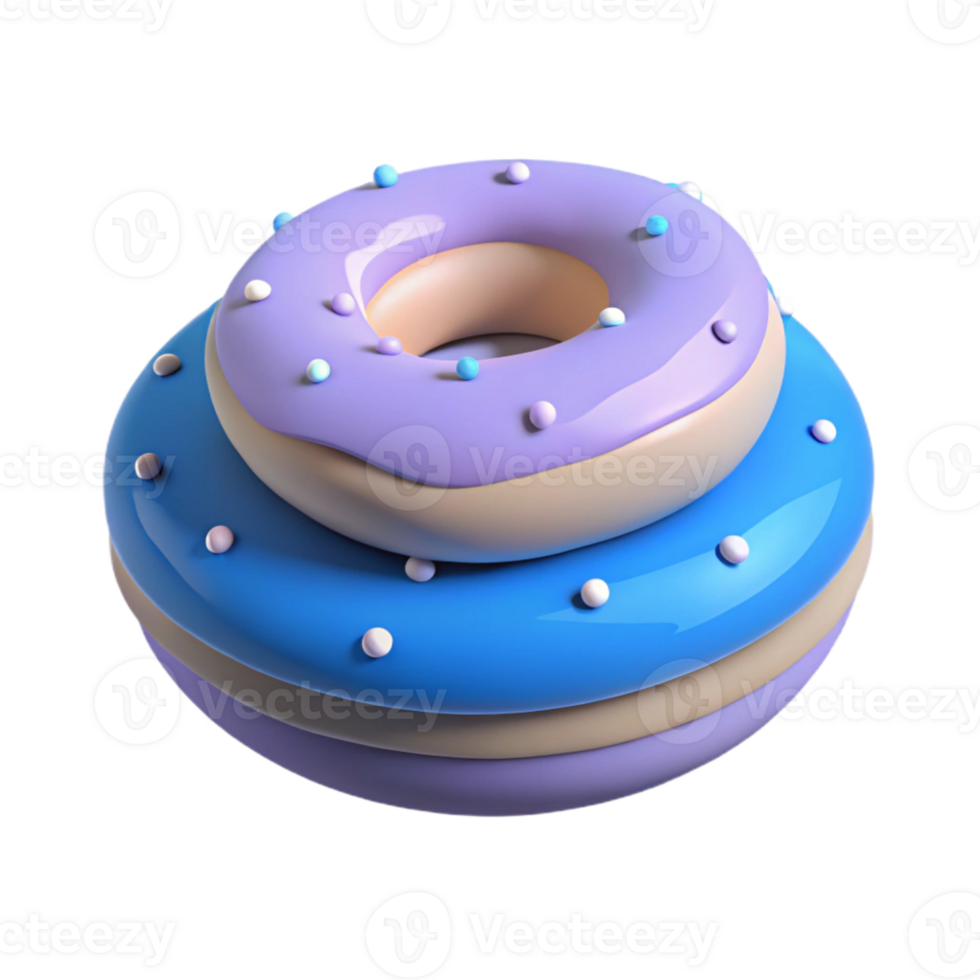 Stack of Colorful Donuts with Sprinkles png