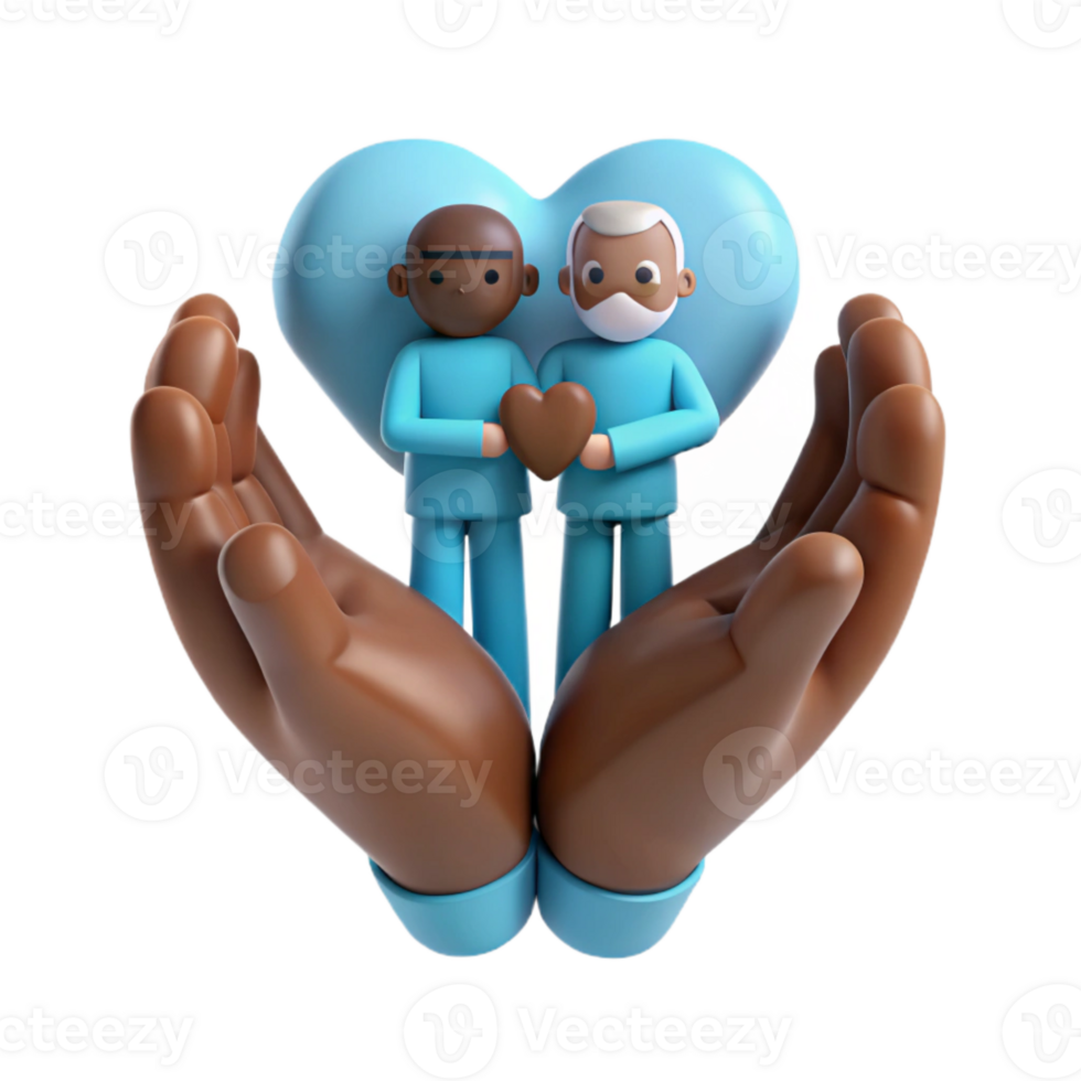 Protecting Love and Unity Two Figures Holding a Heart png